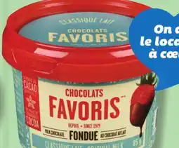 IGA CHOCOLATS FAVORIS CHOCOLATE FONDUE offer