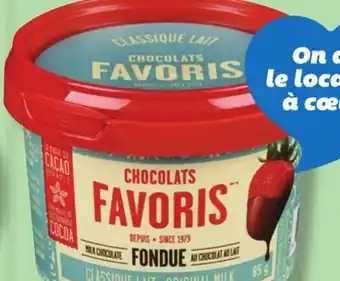 IGA CHOCOLATS FAVORIS CHOCOLATE FONDUE offer