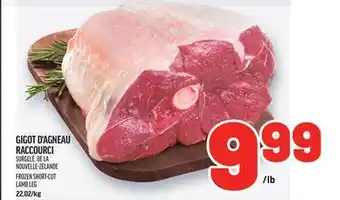 Metro GIGOT D'AGNEAU RACCOURCI | FROZEN SHORT-CUT LAMB LEG offer