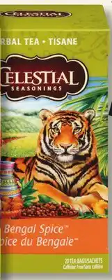 IGA CELESTIAL SEASONINGS HERBAL TEA BAGS offer