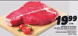 IGA T-BONE OR WING STEAK ROAST offer