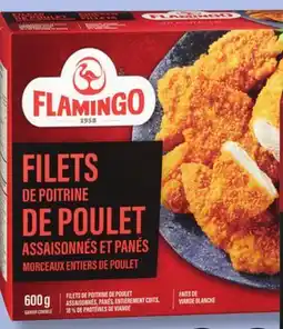 IGA FLAMINGO BREADED CHICKEN BREAST FILLETS OR BITES OR CHICKEN THIGH PIECES offer