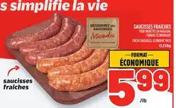 Metro SAUCISSES FRAÎCHES | FRESH SAUSAGES offer