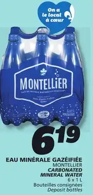 IGA MONTELLIER CARBONATED MINERAL WATER offer