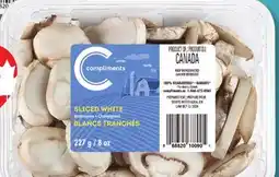 IGA COMPLIMENTS SLICED WHITE MUSHROOMS offer