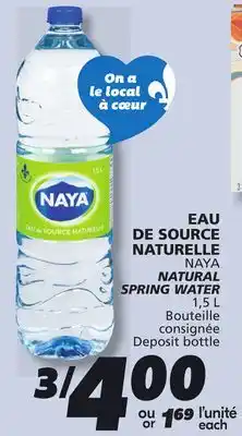 IGA NAYA NATURAL SPRING WATER offer