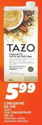 IGA TAZO TEA CONCENTRATE offer