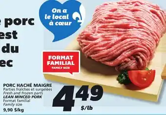 IGA LEAN MINCED PORK offer