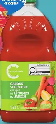 IGA COMPLIMENTS VEGETABLE COCKTAIL offer