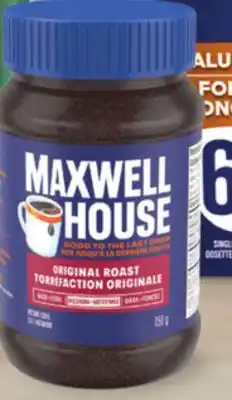 IGA MAXWELL HOUSE INSTANT COFFEE offer