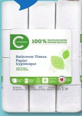 IGA COMPLIMENTS BATHROOM TISSUE offer