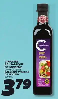 IGA COMPLIMENTS BALSAMIC VINEGAR OF MODENA offer