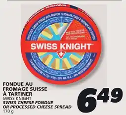 IGA SWISS KNIGHT SWISS CHEESE FONDUE OR PROCESSED CHEESE SPREAD offer