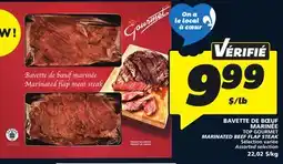 IGA TOP GOURMET MARINATED BEEF FLAP STEAK offer