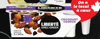 IGA LIBERTÉ GREEK YOGURT offer