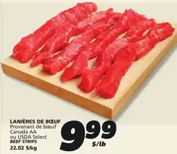 IGA BEEF STRIPS offer