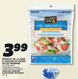 IGA CLOVER LEAF CRAB OR LOBSTER FLAVOURED SEAFOOD offer