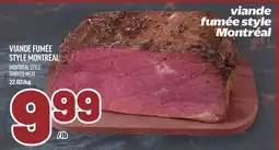 Metro VIANDE FUMÉE STYLE MONTRÉAL | MONTREAL STYLE SMOKED MEAT offer