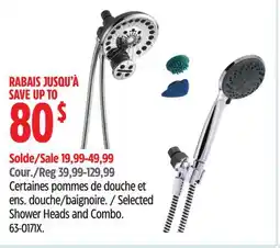 Canadian Tire Peerless Selected Shower Heads and Combo offer