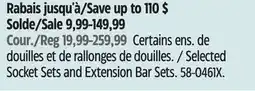 Canadian Tire Mastercraft Selected Socket Sets and Extension Bar Sets offer