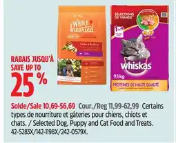 Canadian Tire Whiskas Selected Dog, Puppy and Cat Food and Treats offer