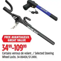 Canadian Tire Steering Wheel Locks offer