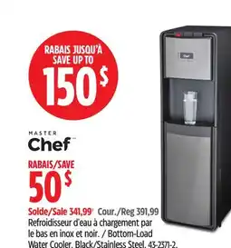 Canadian Tire MASTER Chef Bottom-Load Water Cooler, Black/Stainless Steel offer