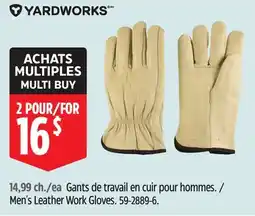 Canadian Tire Yardworks Men's Leather Work Gloves offer