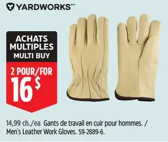 Canadian Tire Yardworks Men's Leather Work Gloves offer