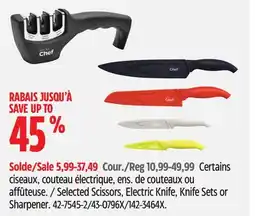 Canadian Tire Master Chef Selected Scissors, Electric Knife, Knife Sets or Sharpener offer