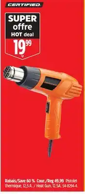 Canadian Tire Certified Heat Gun, 12.5A offer