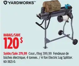 Canadian Tire Yardworks 4-Ton Electric Log Splitter offer