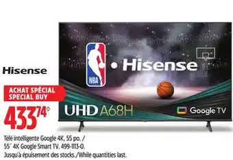 Canadian Tire 55˝ 4K Google Smart TV offer