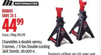 Canadian Tire MotoMaster 3-Ton Double-Locking Jack Stands offer