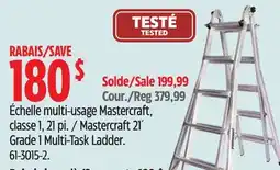 Canadian Tire Mastercraft 21´ Grade 1 Multi-Task Ladder offer