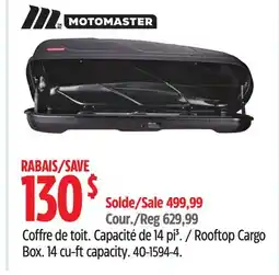 Canadian Tire MOTOMASTER Rooftop Cargo Box offer