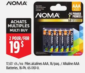 Canadian Tire NOMA Alkaline AAA Batteries, 16-Pk offer