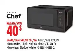 Canadian Tire 1.1 Cu-Ft Microwave. Black or white offer