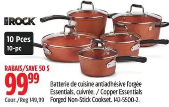 Canadian Tire The Rock Copper Essentials Forged Non-Stick Cookset offer