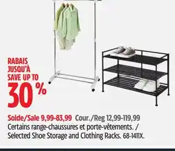 Canadian Tire TYPE A Selected Shoe Storage and Clothing Racks offer