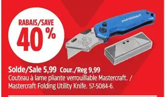 Canadian Tire Mastercraft Folding Utility Knife offer