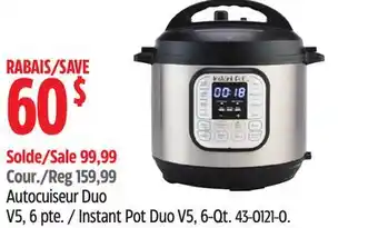 Canadian Tire Instant Pot Duo V5, 6-Qt offer