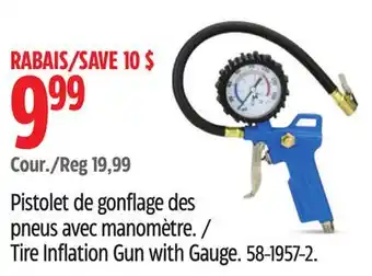 Canadian Tire Mastercraft Tire Inflation Gun with Gauge offer