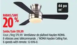 Canadian Tire NOMA Hayden Ceiling Fan offer