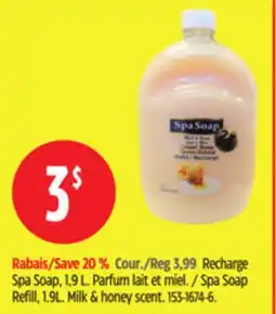 Canadian Tire Spa Soap Refill, 1.9 L. Milk & honey scent offer