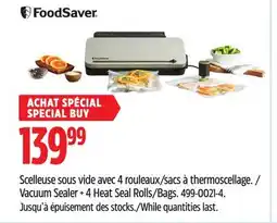 Canadian Tire Vacuum Sealer + 4 Heat Seal offer