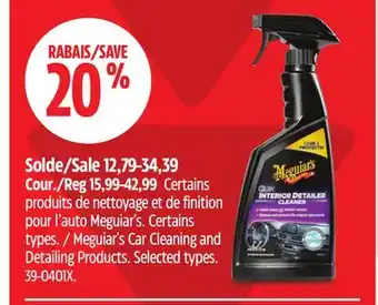 Canadian Tire Meguiar's Car Cleaning and Detailing Products offer