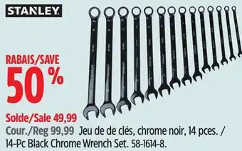 Canadian Tire Stanley 14-Pc Black Chrome Wrench Set offer