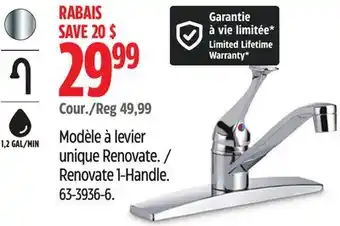 Canadian Tire Renovate 1-Handle offer