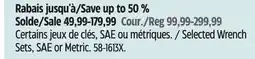 Canadian Tire Stanley Selected Wrench Sets, SAE or Metric offer